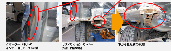 防錆剤の使用を急務とする車体整備の施工事例 ノックスドール Noxudol 車の防錆処理 株式会社フクニチ Fukunichi